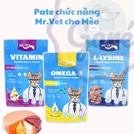 LOT - Mr Vet Pate for Cats - MRVET functional pate supplemented with Vitamin Omega 3 Lysine Garé Pet