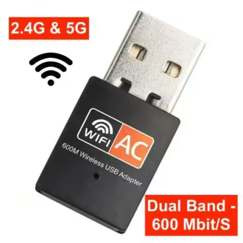 600mbps Network Card 2.4GHz / 5GHz Dual Band USB Wifi Adapter Wireless USB WiFi Adapter Wifi Dongle 