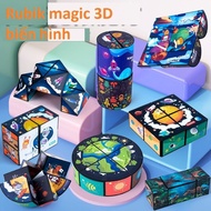 Unique Shape Changing 3D Rubik's Cube Toy - 3D Magic Rubik's Cube Three-Dimensional Space Variant