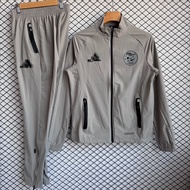 2026-27 Algerian gray Windbreaker Jacket Jersey – Waterproof, Lightweight & Breathable, Outdoor Socc
