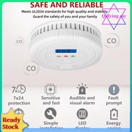 Digital CO Alarm Audible and Visual Alarm Battery Powered Warning Alarm Sensor CO Gas Monitor Alarm 