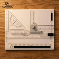 [SONONIA] A4 Drawing Board Transparent Drafting Board Portable Drafting Table Measuring Stationery L