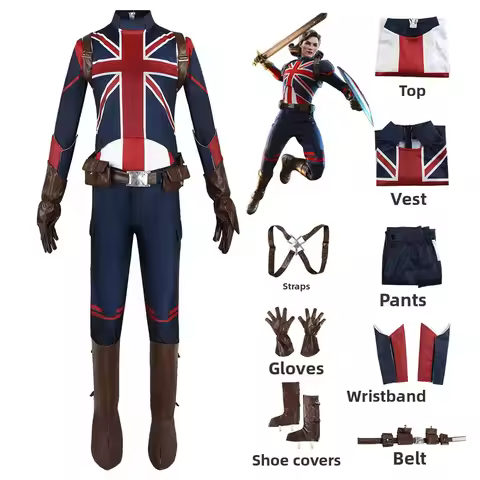 Carter What If Movie Cosplay Costume British Captain Outfits Halloween Cosplay Carter Battle Clothin