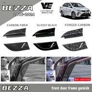 Vemart Perodua bezza carbon fiber door trim frame cover garnish accessories bezza facelift aksesori