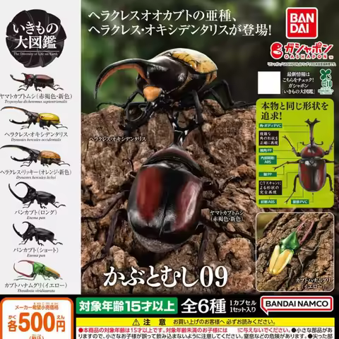 In Stock Bandai Great Illustrated Book Of Biology Beetle 09 Japanese Rhinoceros Beetle Hercules Beet