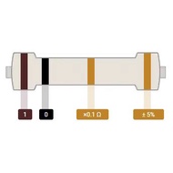 Carbon Film Resistor DIP 1/4W Color Ring 5% Precision 1R/10R/100R/1k/10k/100k