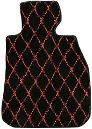 ZERO Floor Mats for BMW 5 Series Wagon 1997/7-2004/4 E39 Left Handle, Diamond Orange with Heel Pad