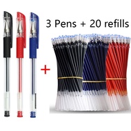 23 Pcs/Set Ballpoint Pen Gel Pens Refill Set Black Blue Red Ink Gel Pen set Color 0.5mm Students Gel Pens Rods Refill School Office Writing Stationery
