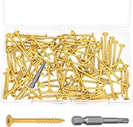Wokape Wood Screw Assortment Kit, Torx/Star Drive Deck Screws Flat Head Decking Screws Heavy-Duty Ou