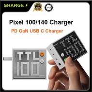 SHARGE Pixel 100/140 GaN Charger 100W 140W 67W USB-C Charger With Smart Dot-Matrix Display Fast Char