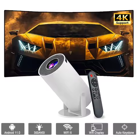 Outdoor Projector 260 ANSI Lumens 4K Auto Keystone Projectors 1080P Video 1280*720P Home Theater Por