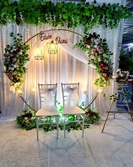 backdrop lamaran dekorasi lamaran /akad nikah /khitanan sistem sewa wilayah bekasi