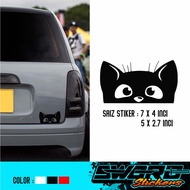 STIKER KUCING 2 / CAT STICKER / KUCING COMEL / STIKER KERETA