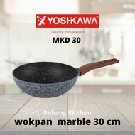 Yoshikawa wokpan marble 30 cm non-stick can be used on MKD30 induction stove