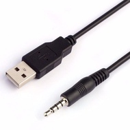 3.5mm Male AUX Audio Jack To USB 2.0 Male Charge Cable Adapter Cord 3 Feet