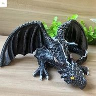 HOBBYHAVEN Dragon Ornaments, Gothic Large Size Black Dragon Sculpture, Collectible Statue Resin Stat