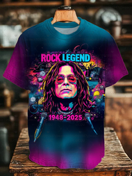 Popular Mens Womens Short Sleeve Ozzy Osbourne O-Neck Casual 3D Print Man T-shirt Hip Hop Tops