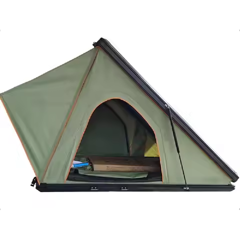 2025 Factory Supply New Model Aluminum Hard Shell Rooftop Tent 4x4 Offroad Cars Includes Ladder Acce