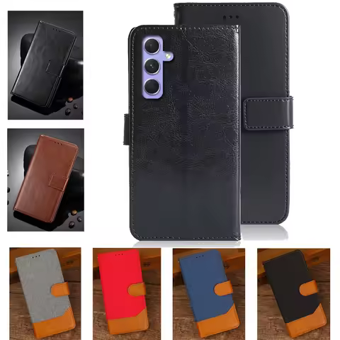 For Samsung A54 5G SM-A546B Case Luxury Magnetic Flip Phone Case on For Etui Samsung Galaxy A54 A 54