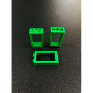 Lego Parts - 60593 - Green, Window 1 x 2 x 3 Flat Front