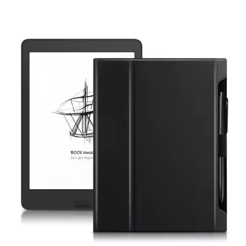 Foldable E-Reader Case with Pen Slot Paste Type Folio Cover Wear-resistant Leather for Onyx BOOX Nov