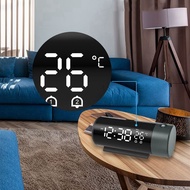 yunhaoSK-Projection Alarm Digital Clock USB Rechargeable Electronic Clock with 180° Rotating Project
