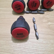 Japanese Anex short screwdriver head with double-headed Dewalt screwdriver