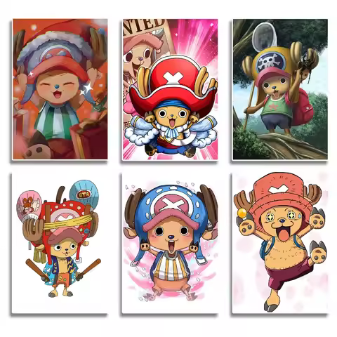 Bandai Japanese Animation One Piece Tony Tony Chopper Poster Hanging Painting Mural Gaming Room Livi
