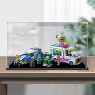 Lego Acrylic Display Box For lego 60314 Chasing Ice Cream Truck  Popmart Figurine Labubu Zimomo forS