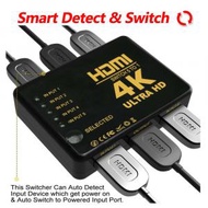 屯團百貨 - 5進1出 HDMI切換器 hdmi分配器 五進一出 集線器 帶紅外遙控 4K 2K遙控