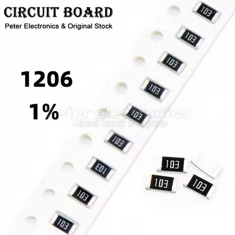 100pcs 1% 1206 SMD resistor 0R ~ 10M 1/4W 0.1 1 10 100 150 220 330 ohm 1K 2.2K 4.7K 10K 100K 1R 10R 