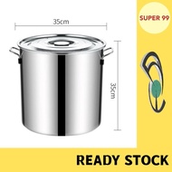 (33L) Stainless Steel Stock Pot / Soup pot Periuk Sup (35cm*35cm) 3533