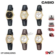 Casio LTP-1094Q Small Case Quartz Analog Leather Band Women's Watch Jam Tangan Perempuan