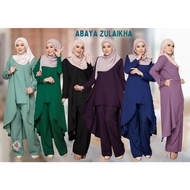 💥[XS-2XL] ABAYA ZULAIKHA JUBAH SELUAR MUSLIMAH SUIT MUSLIMAH PLUSSIZE