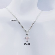 💥READY STOCK💥  925 Sterling Silver "Cross Necklace Set" (PROMO Set Rantai Leher+Loket) 925銀十字架鏈墜項鏈組(SP 035 + ♱·31)