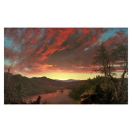 Frederic Edwin Church Hudson River School Landscape Oil Painting Decor Core Study Room Decor America