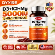 DYVIRE D3+K2+Mg 5000IU 90softgels 3‑IN‑1 FORMULA supplement bone Calcium d3 Nutrition exp2029