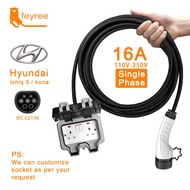 feyree Portable EV Charger Type2 Discharge UK Plug 13A EVSE Charging EV Car Charger Type2 UK Plug Wa