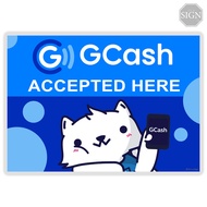 Gcash Accepted Here - Laminated Signage - A4 / A5 Size