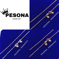Genuine 925 SILVER Gold Plated SILVER Anklet-Chik Seed MODEL+Dry-Women's SILVER Jewelry-Original SIL