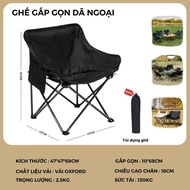 Ghế Mặt Trăng Có Gác Chân Ghế Nằm Văn Phòng Bệnh Viện Đi Camping Cắm Tại Chịu Tải Lên Đến 140KG Hiệu
