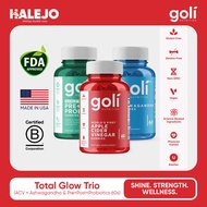 Goli Complete Wellness Trio (ACV+Ashwagandha+Pre+Post Probiotics) 180 Gummies Metabolism Stress Gut