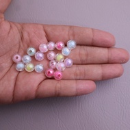 PON - Manik Manik Akrilik Bening Glossy | Manik Kristal Bulat Transparan Murah 450gr/ 1PON