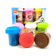 Đất nặn an toàn Deli 4 / 6 / 8 màu Super wings đựng trong hũ có thể trộn đổi màu