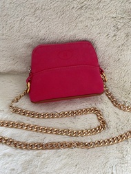 ❤️ Hermes shocking pink colour mini bolide gold chain cute small mobile bag  match kelly Birkin cons