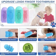 【Ready Stock】Dog Toothbrush Dog Toothbrush Set Dog Finger Toothbrush for Dog Teeth Cleaning Dog Teet