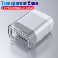 For Apple iPhone Charger Adapter Protective Case 5W 18W 20W Transparent Cover Shell For iPhone 13 12