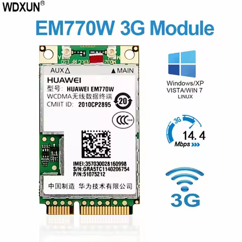EM770W WiFi Card 3G 14.4Mbps Mini PCI E Network Wwan Card for Laptop Windows 2000/XP/Vista/Windows 7