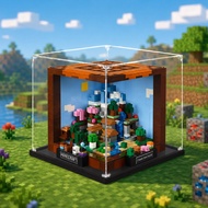 Acrylic Display Case Dustproof Showcase for LEGO 21265 Minecraft Creative Workbench