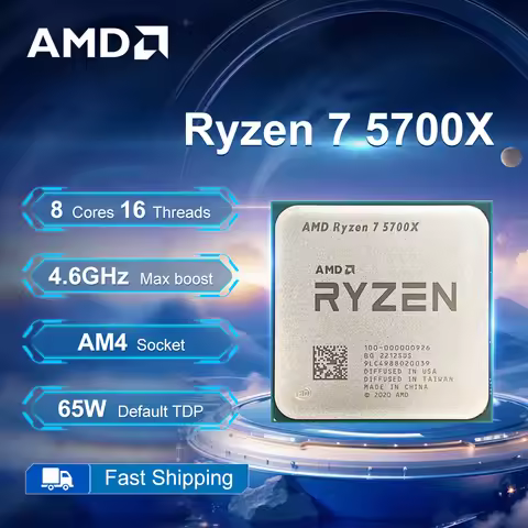 AMD Ryzen 7 5700X 8-Core 16-Thread 3.4GHz L3=32M DDR4 Socket AM4 R7 5700X Processor 65W 7NM But With